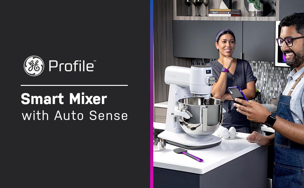 GE Profile Smart Stand Mixer with Built-In Smart Scale & Auto Sense Technology